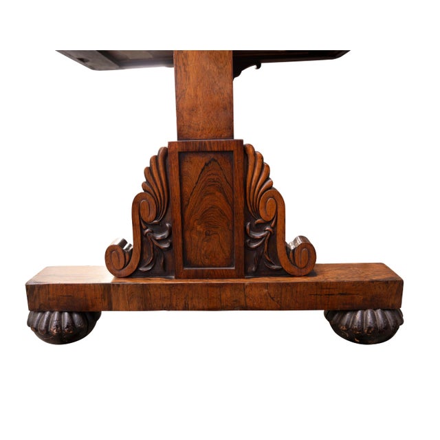 George IV Rosewood Writing Table Signed By Maker For Sale - Image 9 of 12