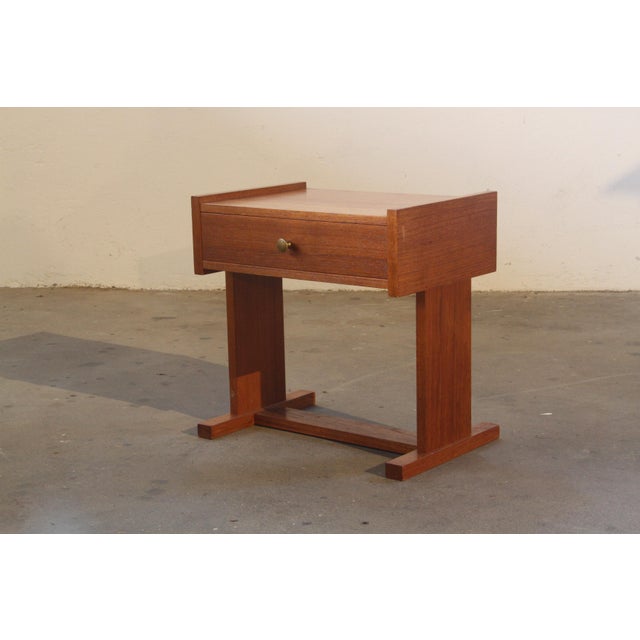 Small Teak Bedside Table, 1960s For Sale - Image 9 of 18