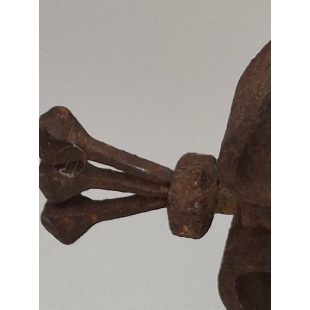 American Rare 18th/19thC Hand-Forged Wrought Iron Wax Jack For Sale - Image 3 of 18