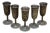 Antique Webster & Co Sterling Silver 925 Cordial Shot Glasses 79g 3.25" - Set of 5 For Sale