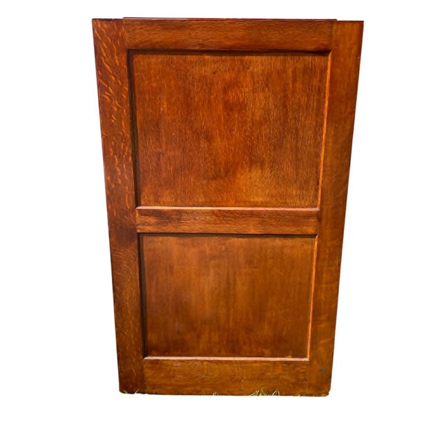 Antique 3 Drawer Oak Filing Cabinet For Sale - Image 4 of 13