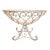 Vintage French Country White Wirework Pedestal Fruit Basket For Sale