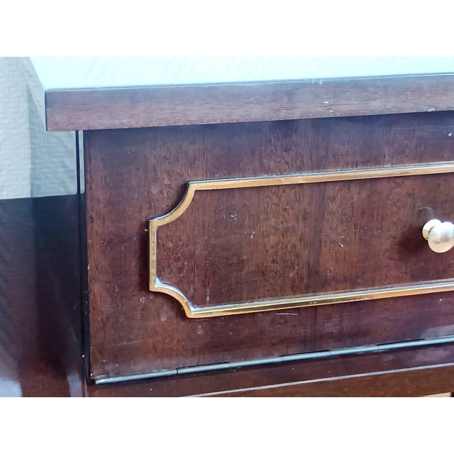 Wood Mid-Century Lacquered Wood Bedside Tables, 1950s, Set of 2 For Sale - Image 7 of 16