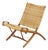 JH512 Folding Chair in Rattan and Oak by Hans J. Wegner for Johannes Hansen, Denmark, 1950s For Sale