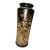 Black Floral Decorative Vase With Gold Accents For Sale