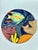 Queen Angel Fish Ceramic Wall Sculpture Offered for sale is a handcrafted wall sculpture of a queen angel fish swimming in...