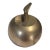 Vintage Brass Apple Paperweight With Leaf Stem For Sale