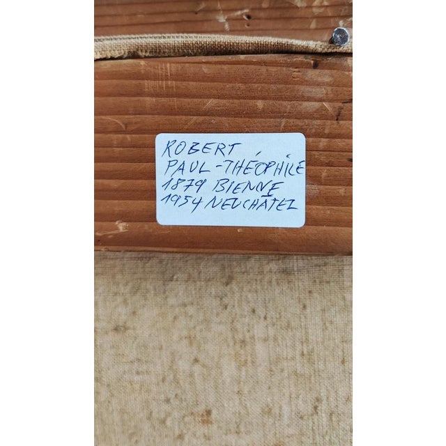 Paul Théophile Robert, Seated Lady with Glasses, Oil on Canvas, Framed For Sale - Image 13 of 14