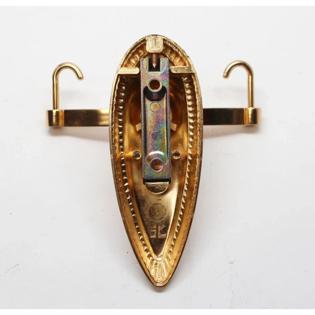 Late 20th Century French Beaded Brass Sanystyl Creations Bathroom Hook For Sale - Image 5 of 6