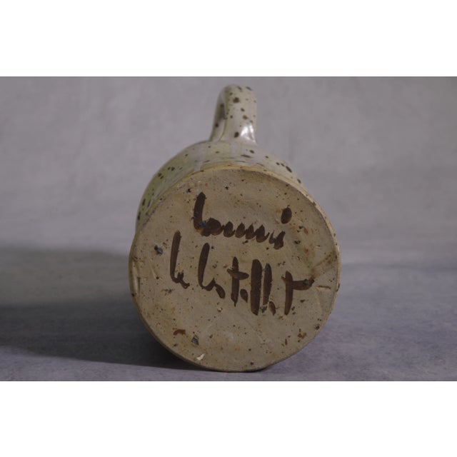 Beige Pyrite Stoneware Pot and Pitcher by Lanusé / Fégréac, 1960s, Set of 2 For Sale - Image 8 of 9