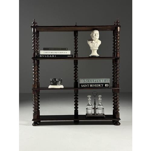 Frans Bobbin bookcase/bookshelf. Originally from France, early 20th century. Also suitable for wall mounting. Dimensions:...