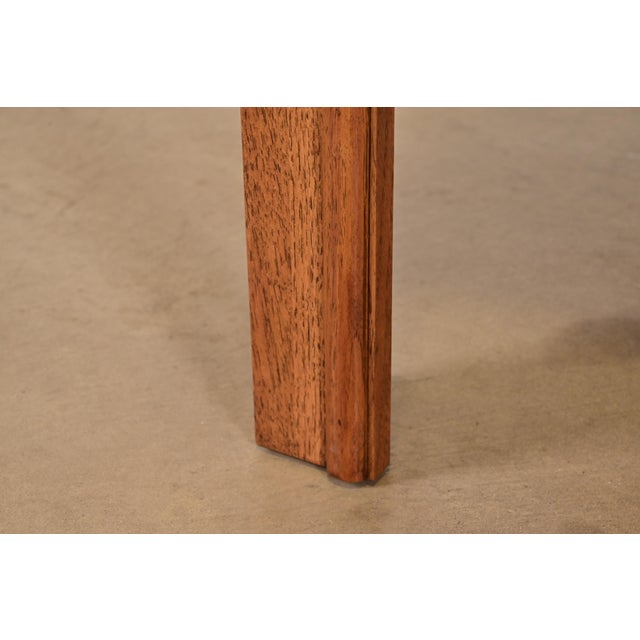 Drexel Heritage Mid-Century Hollywood Regency Campaign Walnut Extension Dining Table, Newly Refinished For Sale - Image 12 of 15