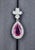 Modern 1.97 Ct Natural Pink Sapphire & Diamond Pendant For Sale - Image 3 of 7