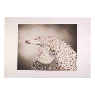 Benito Trolese, Eagle and Horse, 1990s, Etching For Sale