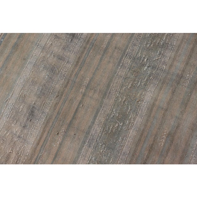 Vintage Turkish Gallery Kilim With Soft Sand, Pale Sage, and Powder Blue For Sale - Image 12 of 12