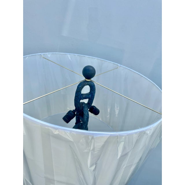 Antique Chain Link Floor Lamps - A Pair For Sale - Image 4 of 10