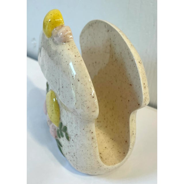 Mid-Century Modern Mid Century Ceramic Mushroom Motif Napkin Holder For Sale - Image 3 of 8