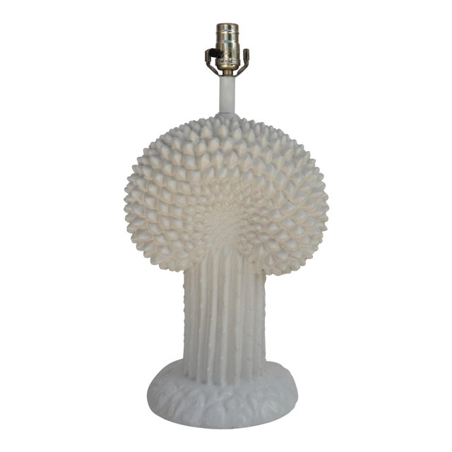 John Dickinson Plaster Palm Cactus Lamp For Sale