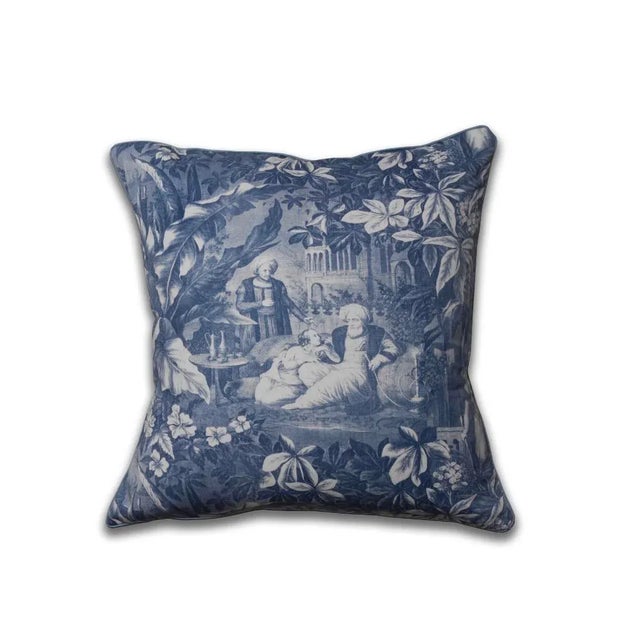 French Harem Scenes Print Pillow Cover For Sale - Image 3 of 3