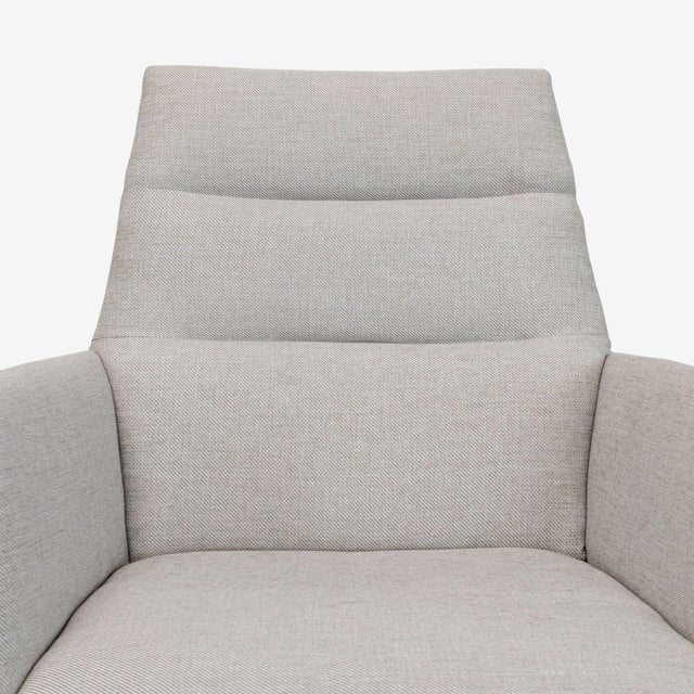 Room & Board Tenley Modern Office Chair With Light Gray Upholstery and Chrome Base For Sale In San Francisco - Image 6 of 11
