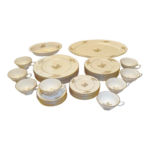 1970s Lenox Harvest China Dinnerware Set- 42 Pieces For Sale