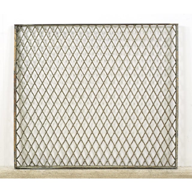Reclaimed Industrial Steel Mesh Security Panel 41.625 X 37 In. For Sale - Image 10 of 10