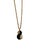 This is a vintage modernist gold-tone chain necklace by Crown Trifari featuring a geometric black bakelite pendant. Brand:...