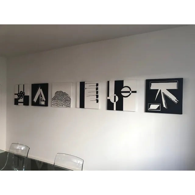 Contemporary Contemporary Black and White Acrylic Painting on Canvas by Susan Cohen For Sale - Image 3 of 4