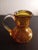 Contemporary 1940s Blenko Crackled Amber Glass Miniature Pitcher With Clear Applied Handle For Sale - Image 3 of 7