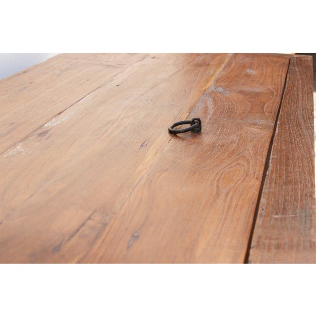 Brown Antique Colonial Lift-Top Glass Malabar Cabinet For Sale - Image 8 of 11