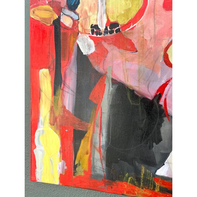 Vintage Abstract Expressionist Oil Painting on Canvas For Sale - Image 11 of 12