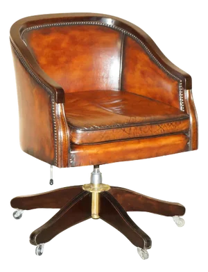 Vintage Chair in Brown Leather