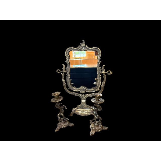 Handmade Brass Horse Mirror Set For Sale - Image 18 of 18