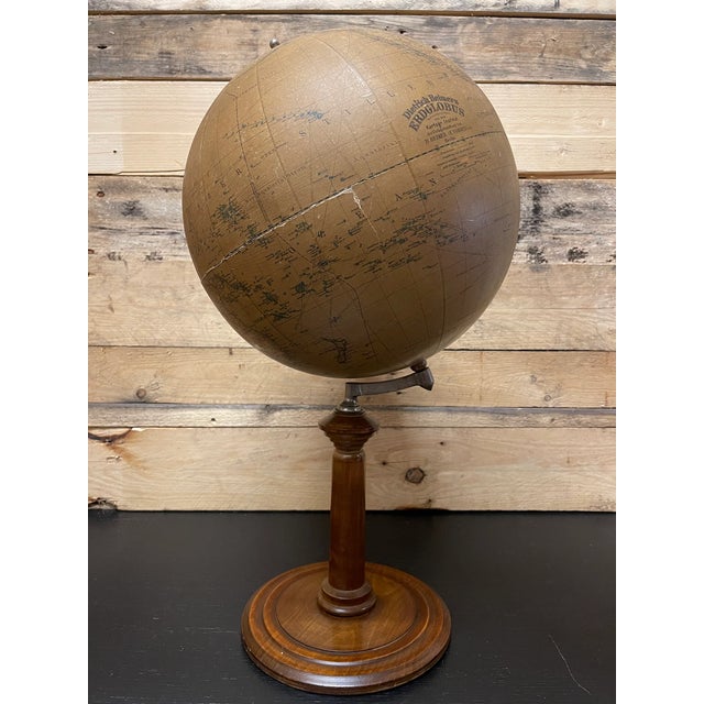 Antique German Earth Globe by Dietrich Reimers, Berlin, 1920 For Sale - Image 3 of 9