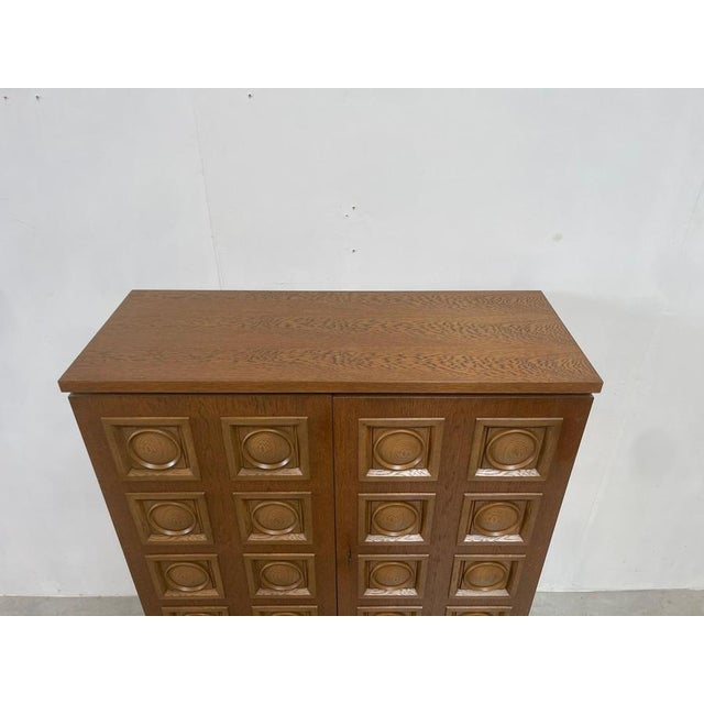 Wood Vintage Brutalist Bar Cabinet, 1970 For Sale - Image 7 of 11