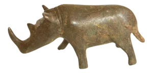 Vintage African Medium Bronze Rhinoceros
