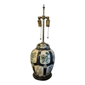 18th Century Chinese Porcelain Vase Jar & Cover Mounted as a Lamp