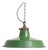 Green Enamel Pendant Light from Benjamin, 1940s For Sale
