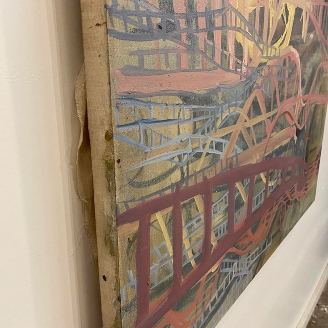 Mid 20th Century Abstract Infrastructure Painting For Sale - Image 4 of 9