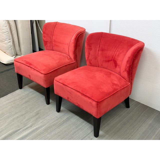Textile World Market Quincy Slipper Chairs, Pair For Sale - Image 7 of 12