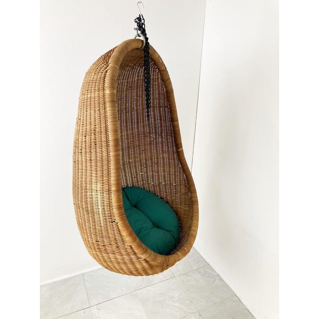 Vintage Hanging Egg Chair attributed to Nanna Ditzel, 1960s For Sale - Image 9 of 12