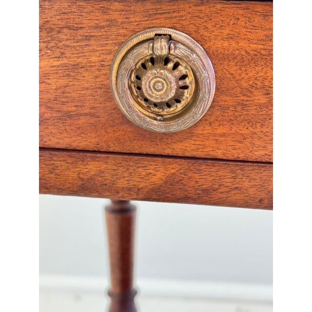 English Mahogany Two-Tier Georgian Style Side Table on Casters, Circa 1930s For Sale - Image 11 of 15