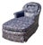 Vintage Down-Filled Custom Upholstered Chaise Lounge by Royal Upholstery For Sale
