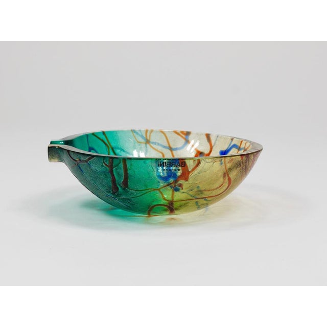 Glass Vintage Italian Murano Art Glass Bowl by Alfredo Barbini, 1970s For Sale - Image 7 of 18