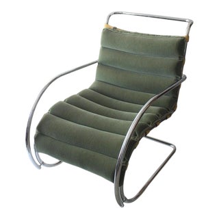 Vintage Mies Van Der Rohe Style Lounge Chair by Gordon International For Sale