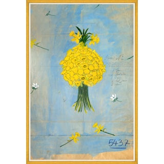 Bouquette de Jonquilles Art Print in Gold Frame by Paule Marrot For Sale