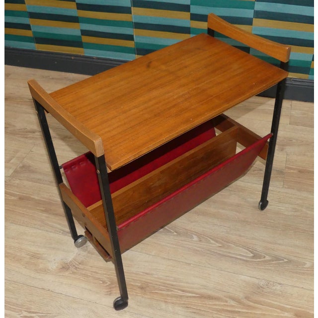 Small Side Table with Magazine Rack, 1960s For Sale - Image 10 of 11