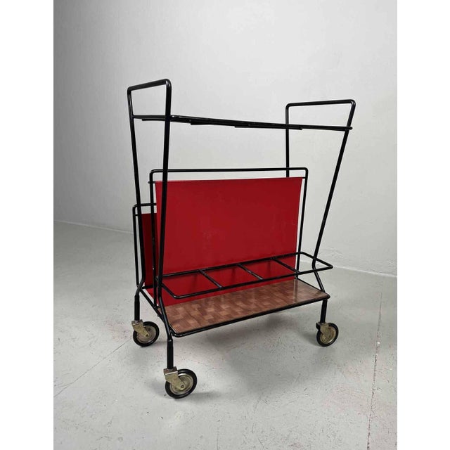 Mid-Century Modern Mid-Century Modern Magazine Bar Trolley, 1960s For Sale - Image 3 of 7