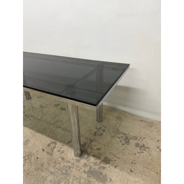 1970s Tobia Scarpa Smoked Glass “Andre” Dining or Conference Table for Gavina, 1970s For Sale - Image 5 of 18