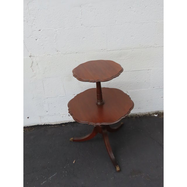 1940s Mahogany 2 Tiers Side End Table 6645 For Sale In Miami - Image 6 of 8
